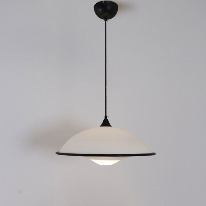 Contemporary Nordic Flying Saucer Iron Acrylic 1-Light Pendant Light For Living Room