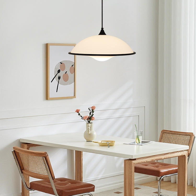 Contemporary Nordic Flying Saucer Iron Acrylic 1-Light Pendant Light For Living Room