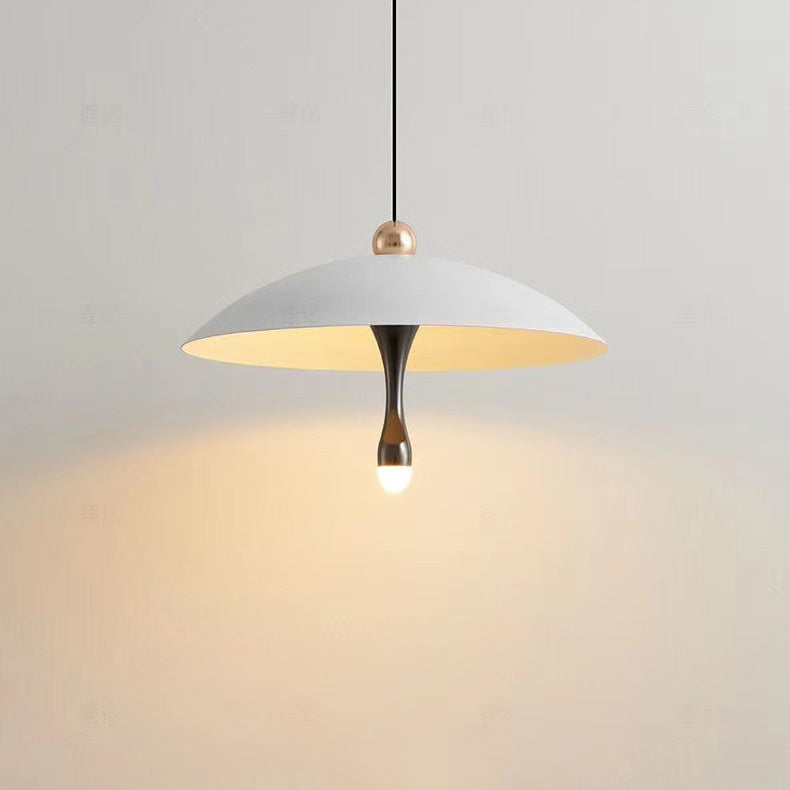 Contemporary Scandinavian Aluminum Acrylic Round LED Pendant Light For Living Room