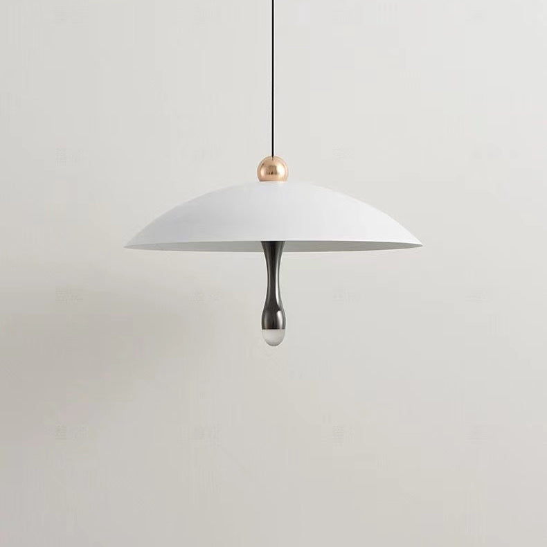 Contemporary Scandinavian Aluminum Acrylic Round LED Pendant Light For Living Room