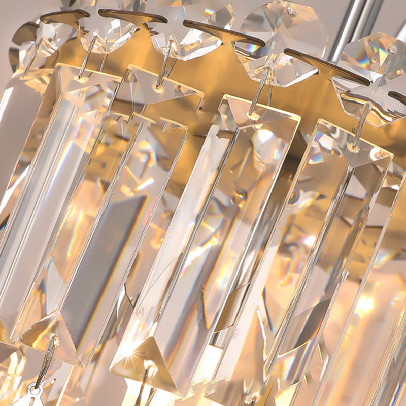Contemporary Luxury Round Crystal Stainless Steel 1-Light Wall Sconce Lamp For Dining Room