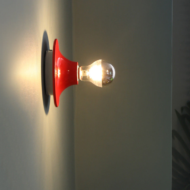 Contemporary Scandinavian Iron Geometric Circle 1-Light Wall Sconce Lamp For Living Room