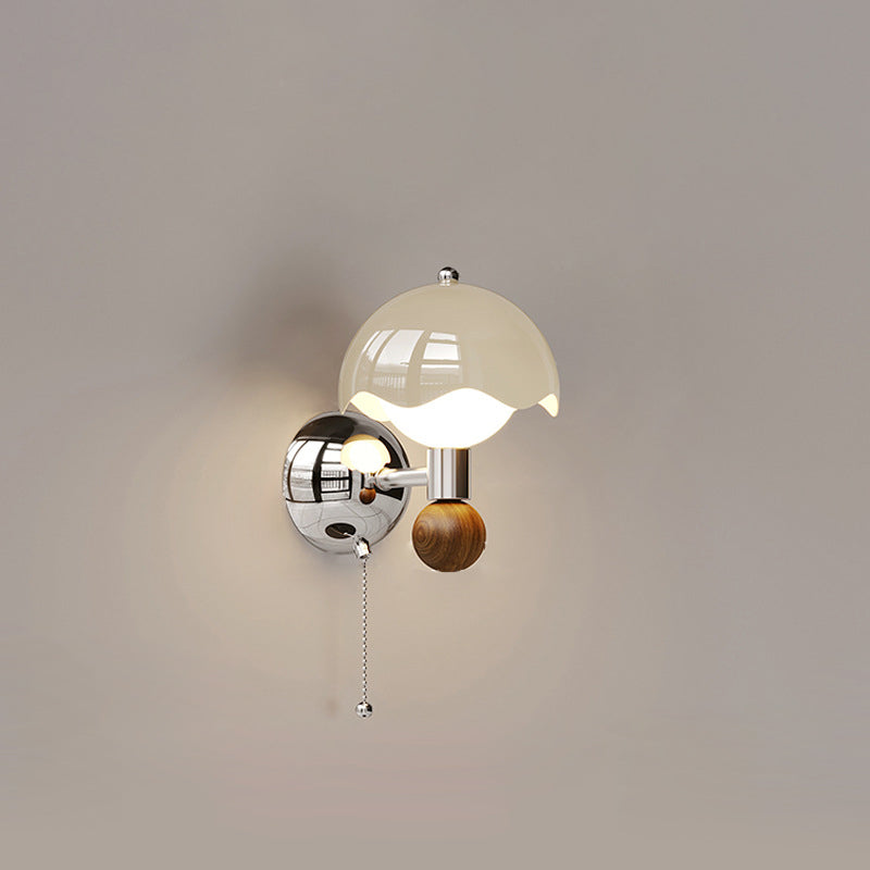 Contemporary Nordic Iron PE Round Ball LED Wall Sconce Lamp For Dining Room