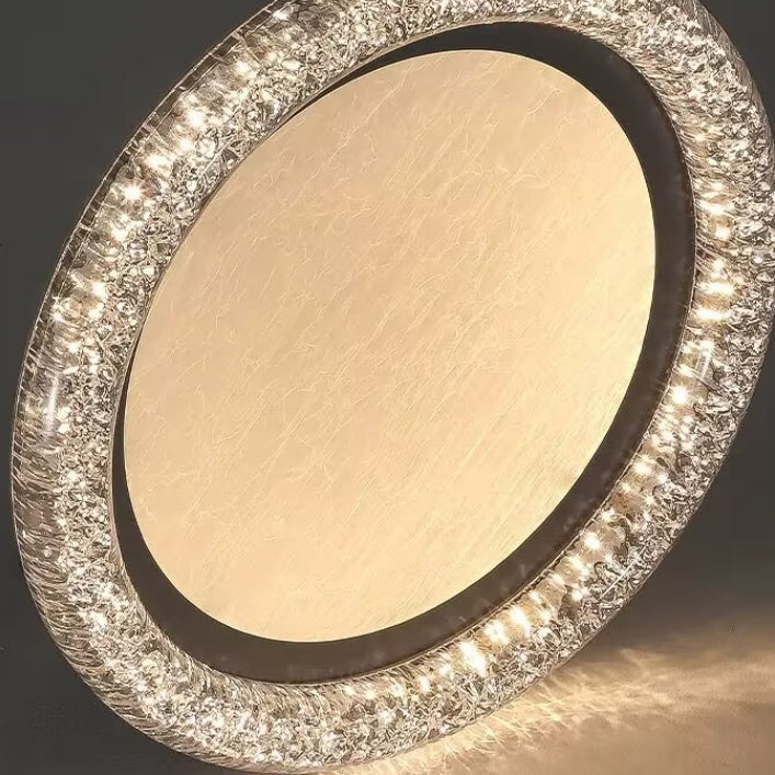 Contemporary Luxury Round Iron PMMA Cloud Mist Design LED Flush Mount Ceiling Light For Bedroom