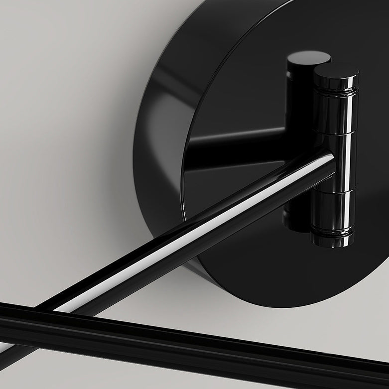Contemporary Nordic Acrylic Glass Round Shade Displaceable Rocker Arm LED Wall Sconce Lamp For Bedroom