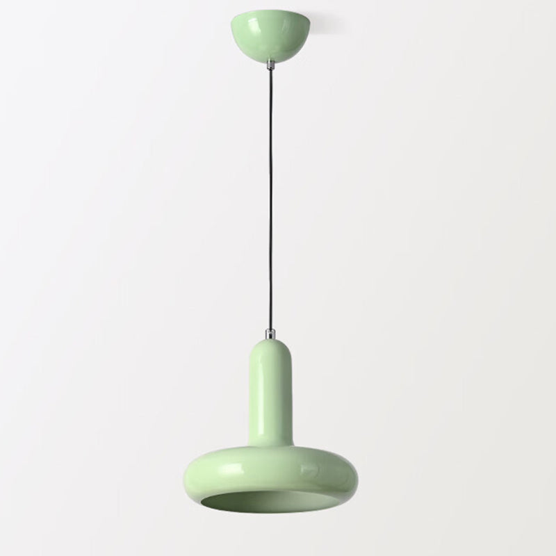 Contemporary Nordic Iron Geometric Disc 1-Light Pendant Light For Living Room