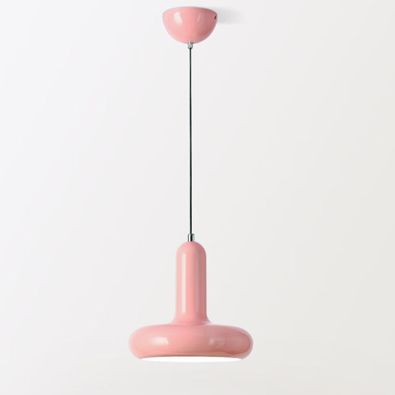 Contemporary Nordic Iron Geometric Disc 1-Light Pendant Light For Living Room