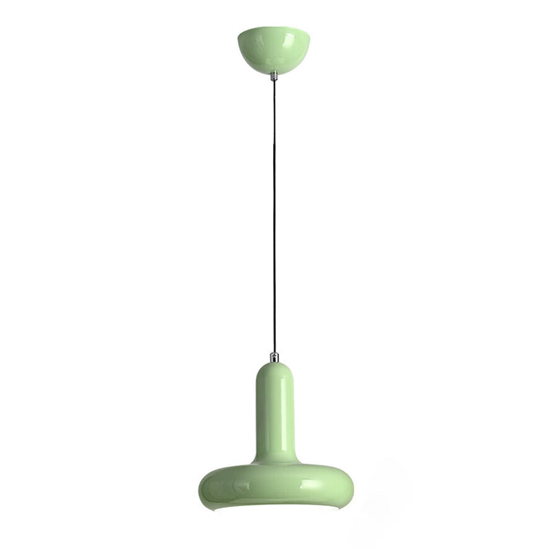 Contemporary Nordic Iron Geometric Disc 1-Light Pendant Light For Living Room