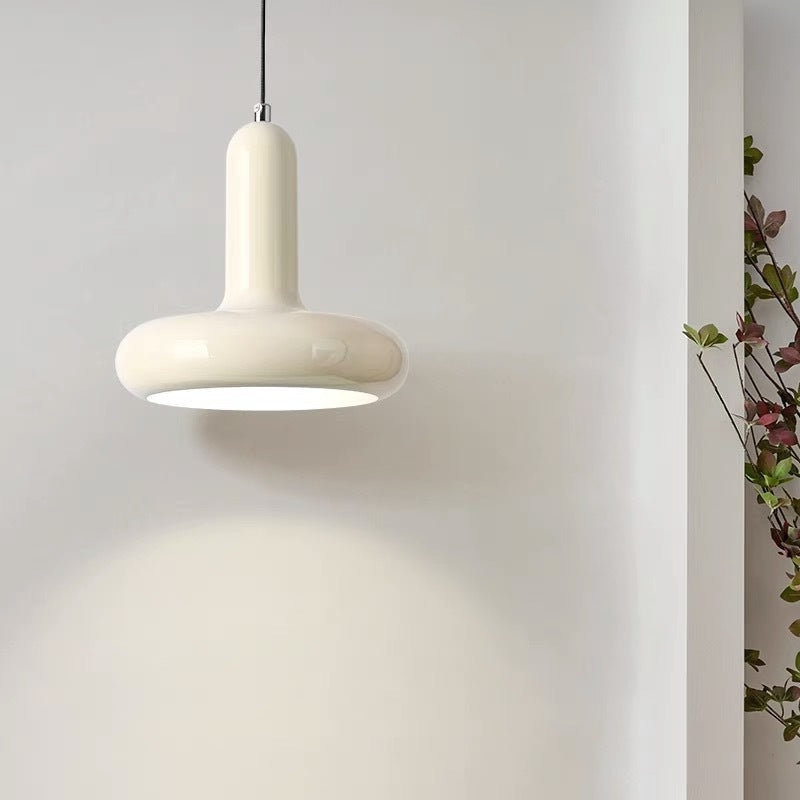 Contemporary Nordic Iron Geometric Disc 1-Light Pendant Light For Living Room