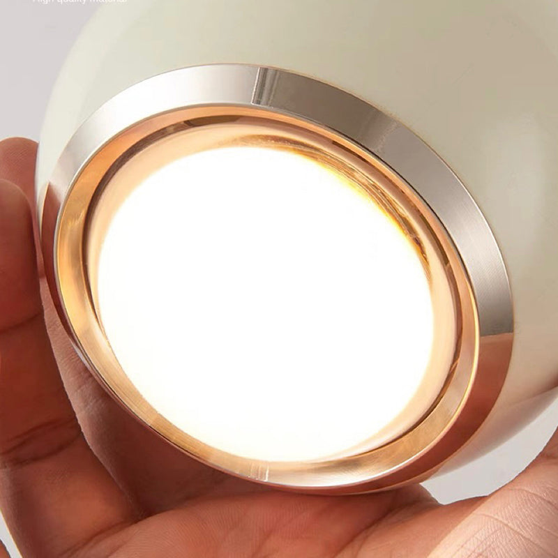 Contemporary Scandinavian Aluminum Spherical Acrylic LED Pendant Light For Living Room