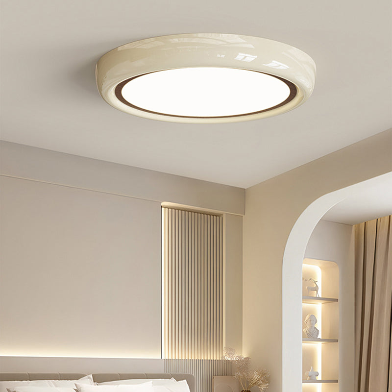 مصباح سقف LED دائري هندسي من الأكريليك بتصميم عصري بسيط لغرفة النوم