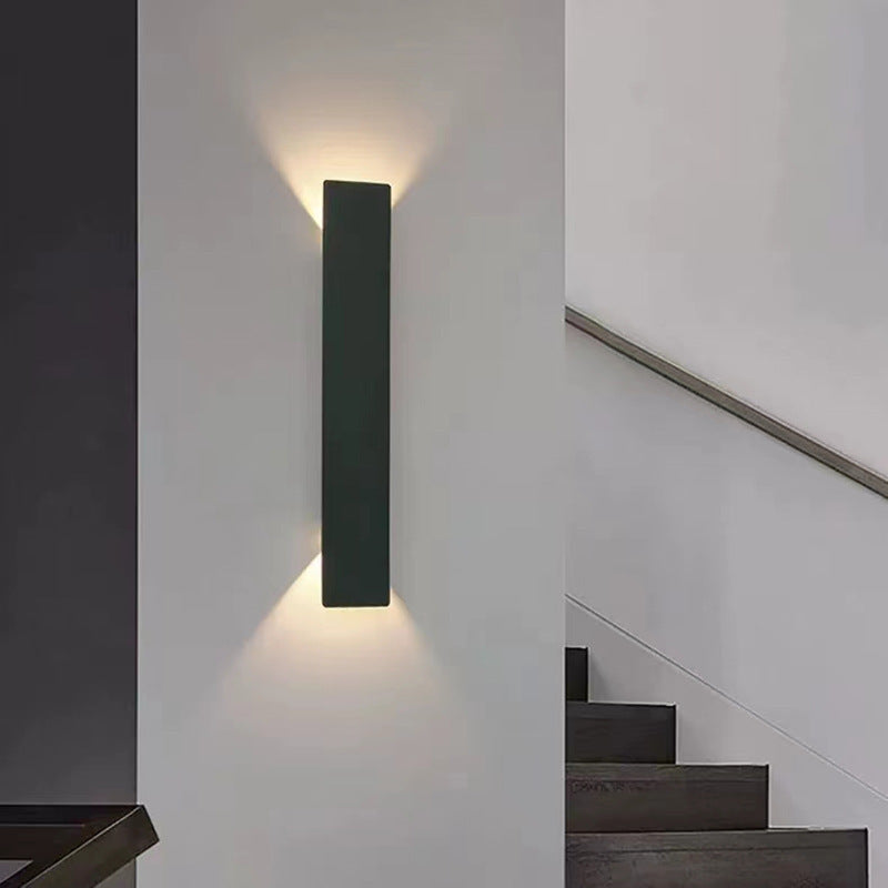 Modern Minimalist Long Strip Aluminum Acrylic LED Waterproof Wall Sconce Lamp For Outdoor Patio