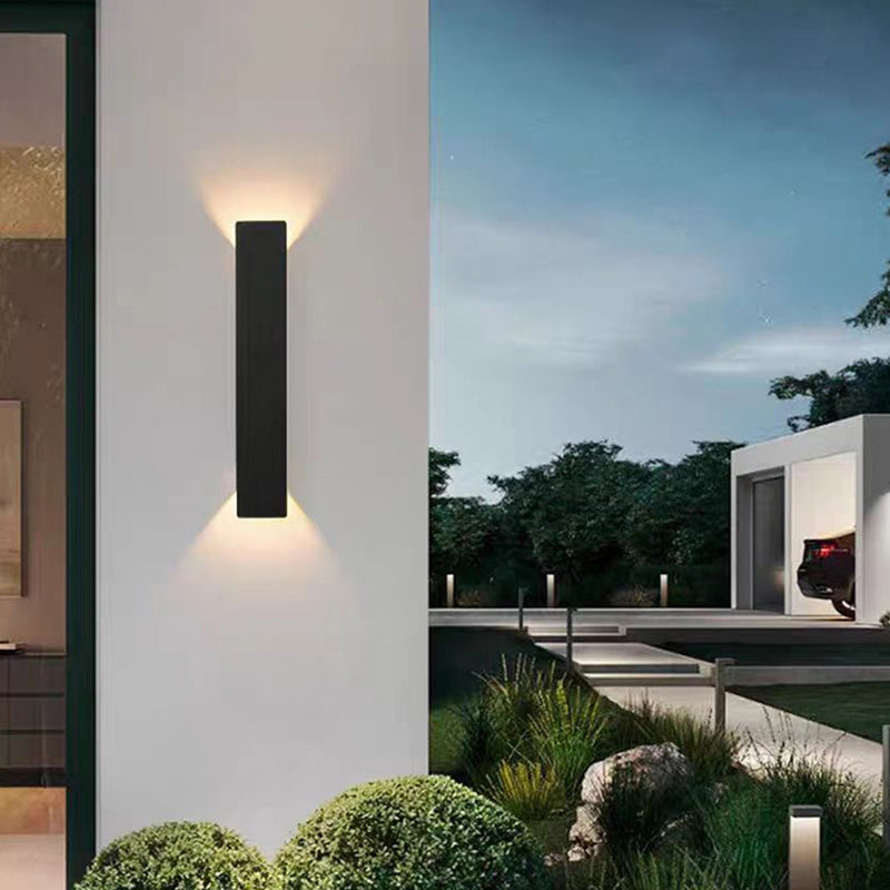 Modern Minimalist Long Strip Aluminum Acrylic LED Waterproof Wall Sconce Lamp For Outdoor Patio