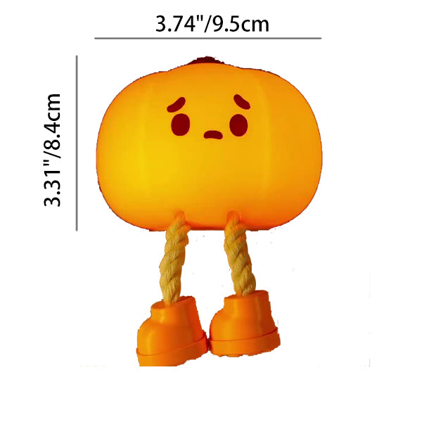 Contemporary Creative Pumpkin Silicone Shade LED Night Light Table Lamp For Bedroom