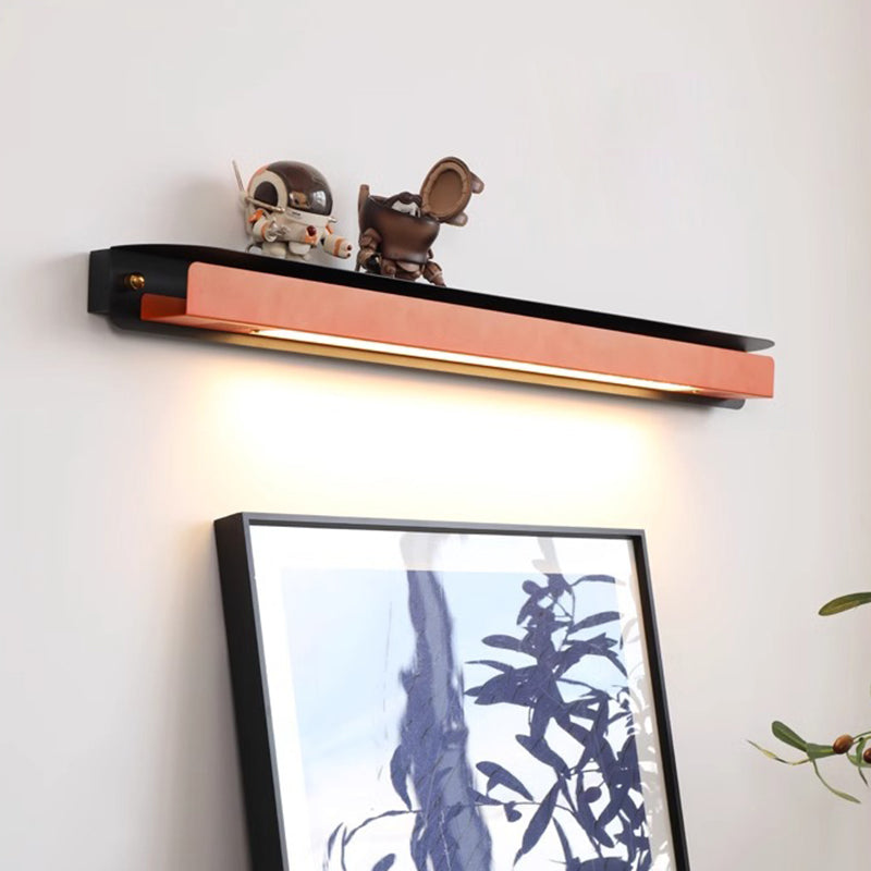 Modern Minimalist Iron Acrylic Straight Line LED Wall Sconce Lamp For Bedroom