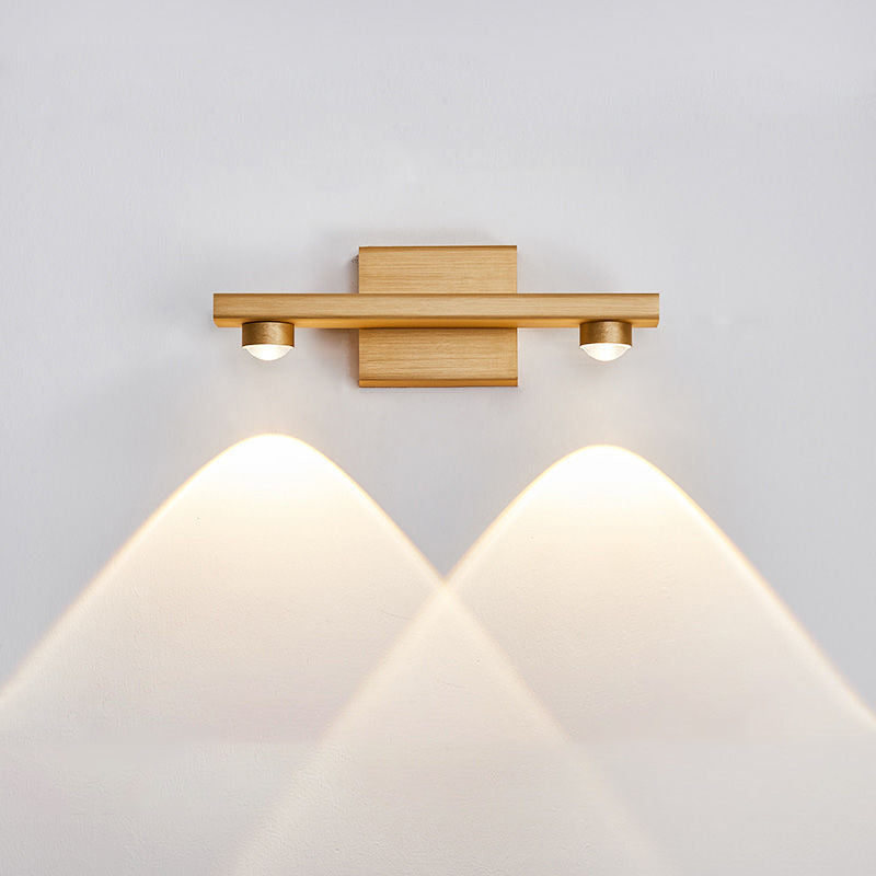 Modern Minimalist Aluminum Linear LED Up And Down Illuminated Wall Sconce Lamp For Bedroom