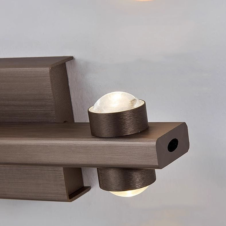 Modern Minimalist Aluminum Linear LED Up And Down Illuminated Wall Sconce Lamp For Bedroom