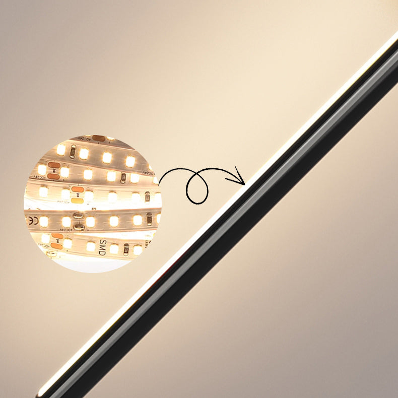 Modern Minimalist Iron Aluminum Straight Line LED Wall Sconce Lamp For Bedroom