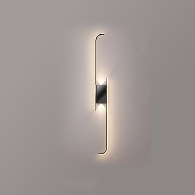 Modern Simplicity Silicone Arc Strip Iron Aluminum LED Wall Sconce Lamp For Bedroom