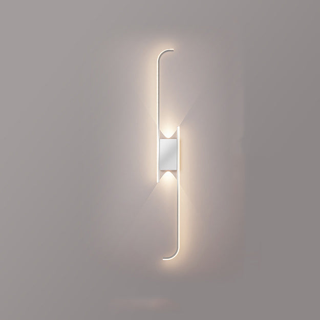 Modern Simplicity Silicone Arc Strip Iron Aluminum LED Wall Sconce Lamp For Bedroom