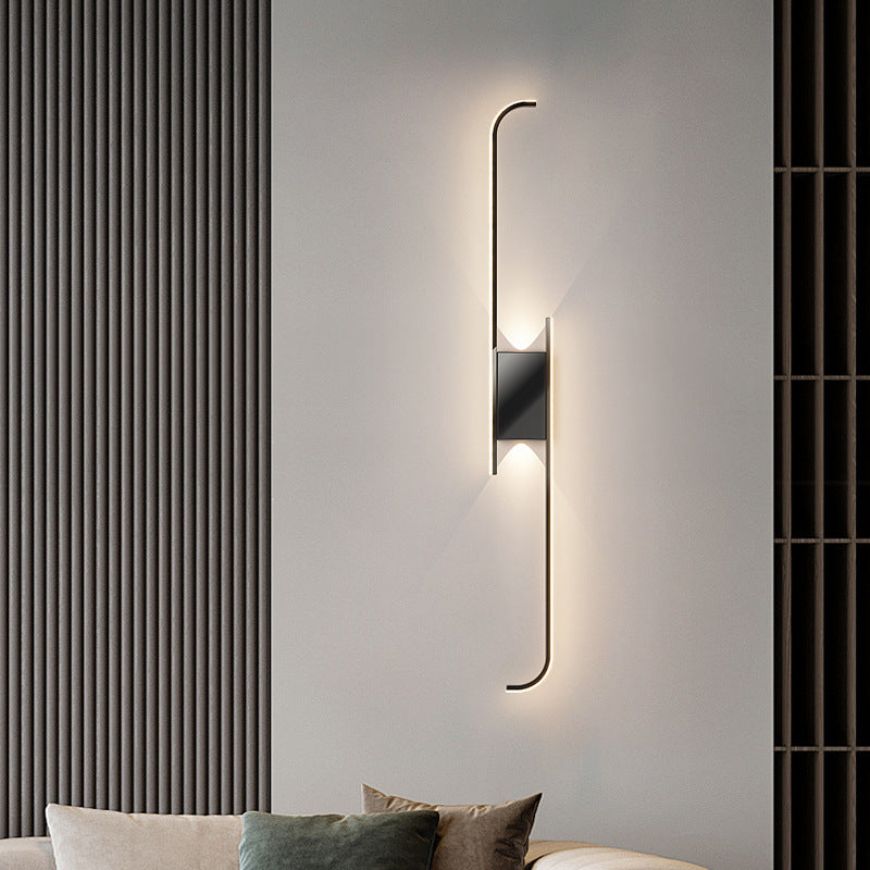 Modern Simplicity Silicone Arc Strip Iron Aluminum LED Wall Sconce Lamp For Bedroom