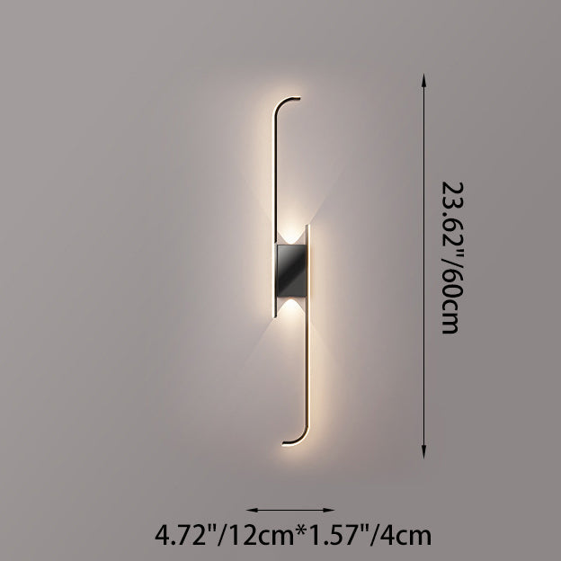 Modern Simplicity Silicone Arc Strip Iron Aluminum LED Wall Sconce Lamp For Bedroom