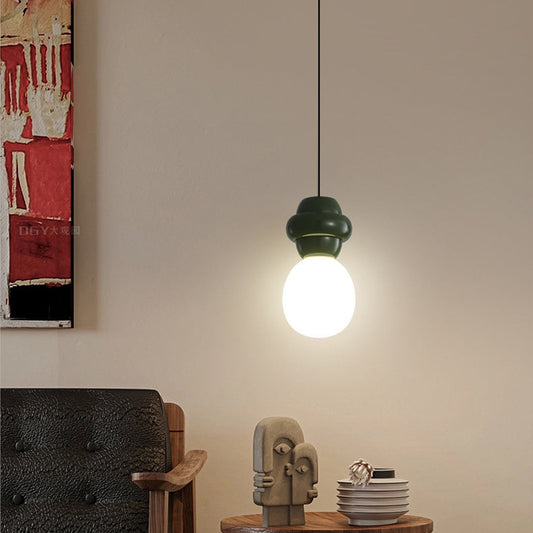 現代的なスカンジナビアの球状樹脂ガラス1灯ペンダントライトリビングルーム用