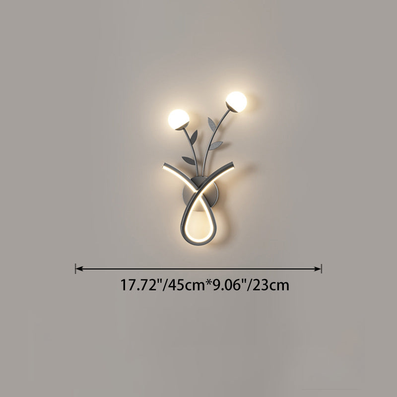 مصباح حائط LED معاصر إبداعي من الحديد الأكريليك على شكل زهرة لغرفة المعيشة
