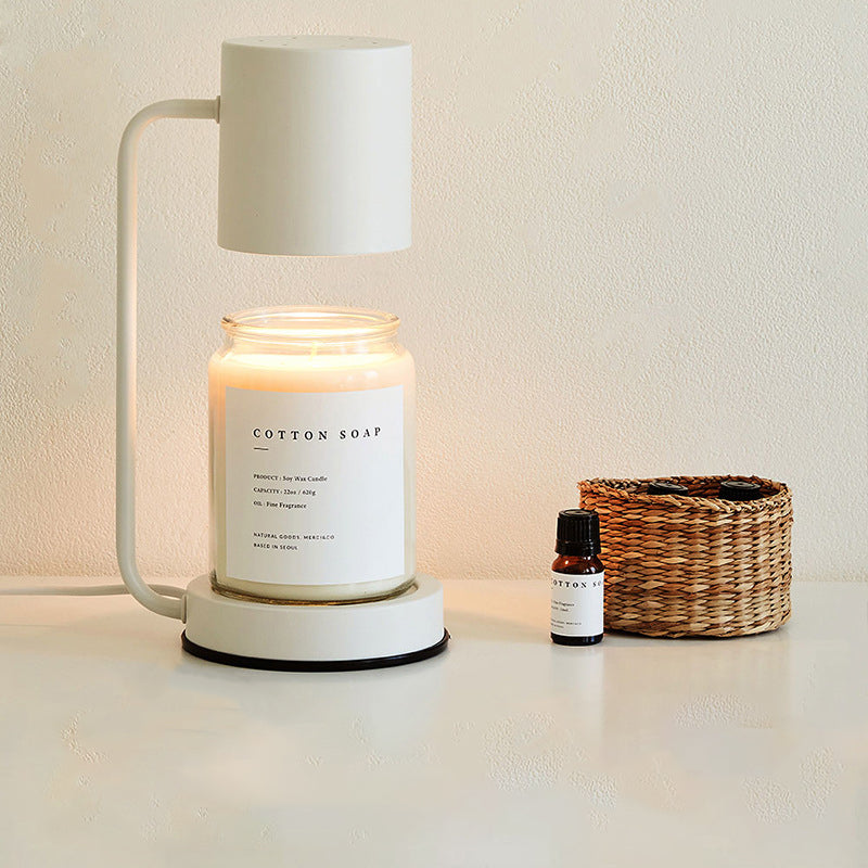 Modern Simplicity Iron Cylinder 1-Light Melting Wax Table Lamp For Bedroom