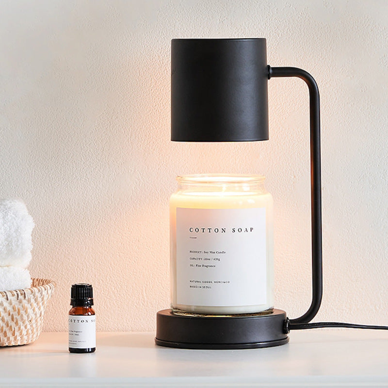 Modern Simplicity Iron Cylinder 1-Light Melting Wax Table Lamp For Bedroom