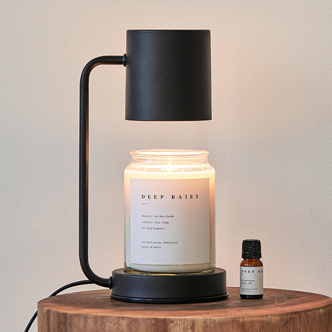 Modern Simplicity Iron Cylinder 1-Light Melting Wax Table Lamp For Bedroom
