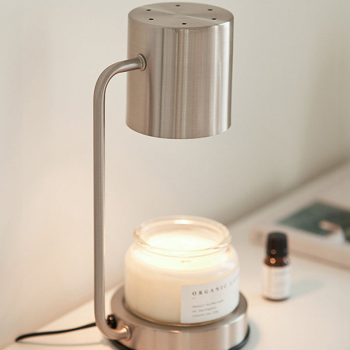 Modern Simplicity Iron Cylinder 1-Light Melting Wax Table Lamp For Bedroom