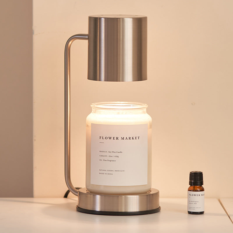 Modern Simplicity Iron Cylinder 1-Light Melting Wax Table Lamp For Bedroom