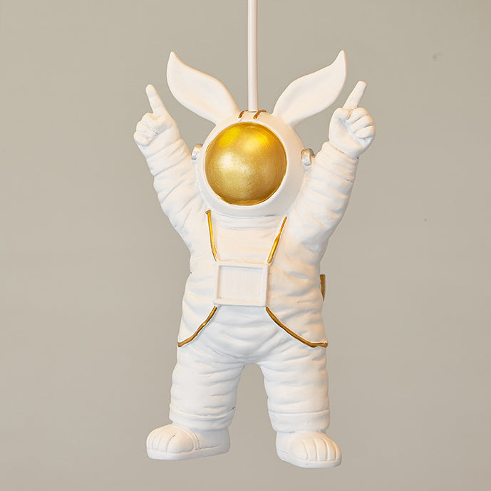Contemporary Creative Acrylic Colourful Balloon Spaceman Hardware 5-Light Flush Mount Ceiling Light For Bedroom