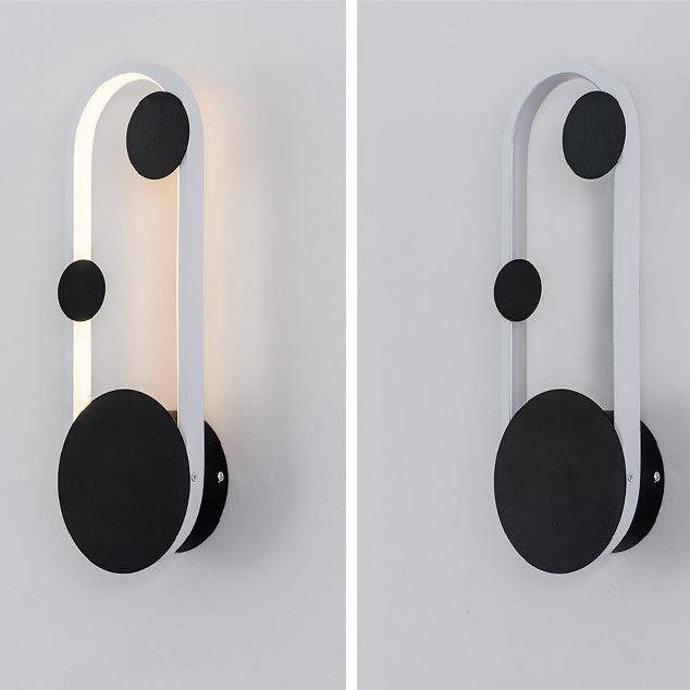 Contemporary Simplicity Geometric Circle Ring Iron Aluminum LED Wall Sconce Lamp For Living Room