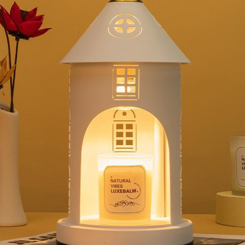 Modern Simplicity Iron Arch Castle 1-Light Melting Wax Table Lamp For Bedroom