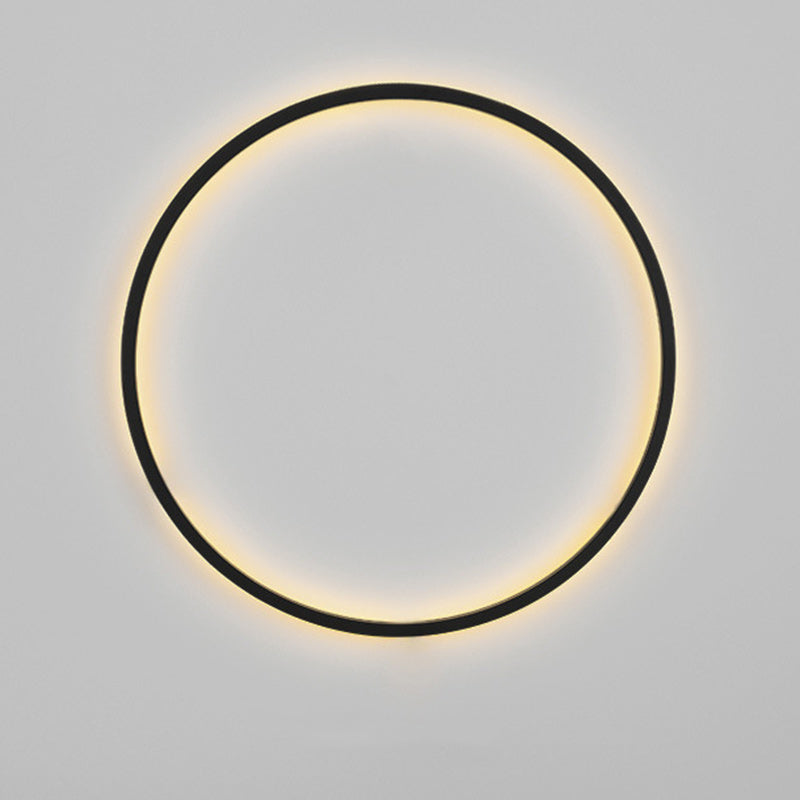 Modern Minimalist Aluminum Acrylic Circle Ring LED Wall Sconce Lamp For Living Room