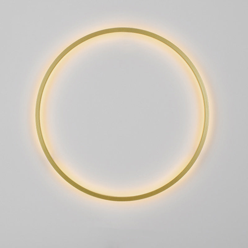 Modern Minimalist Aluminum Acrylic Circle Ring LED Wall Sconce Lamp For Living Room