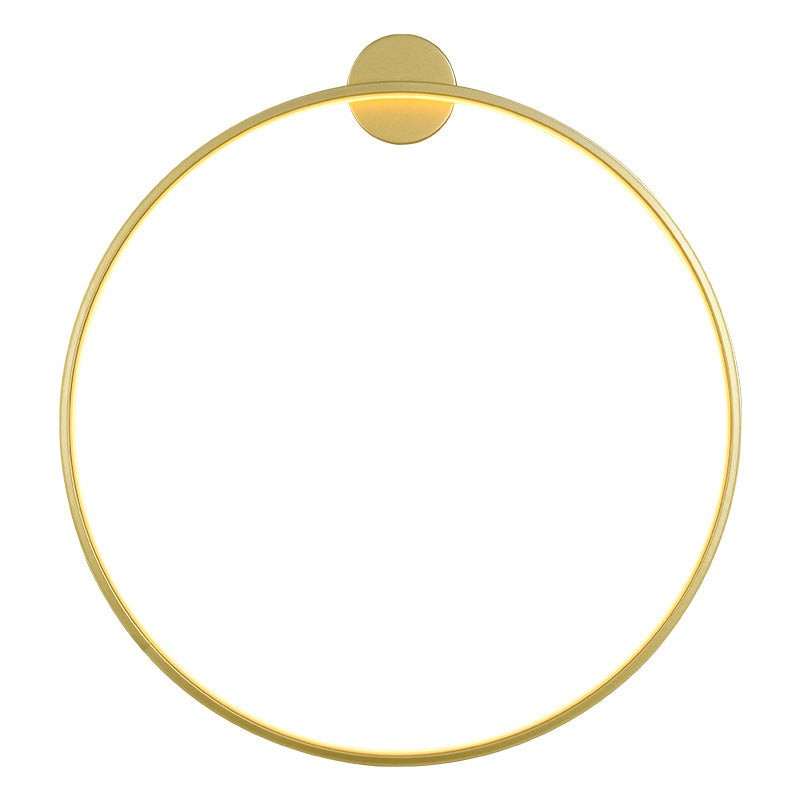 Modern Minimalist Aluminum Acrylic Circle Ring LED Wall Sconce Lamp For Living Room