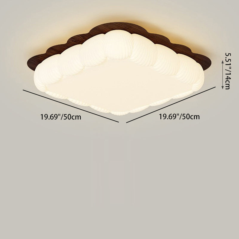 Contemporary Simplicity Iron Acrylic Geometry Round LED Flush Mount Ceiling Light For Bedroom
