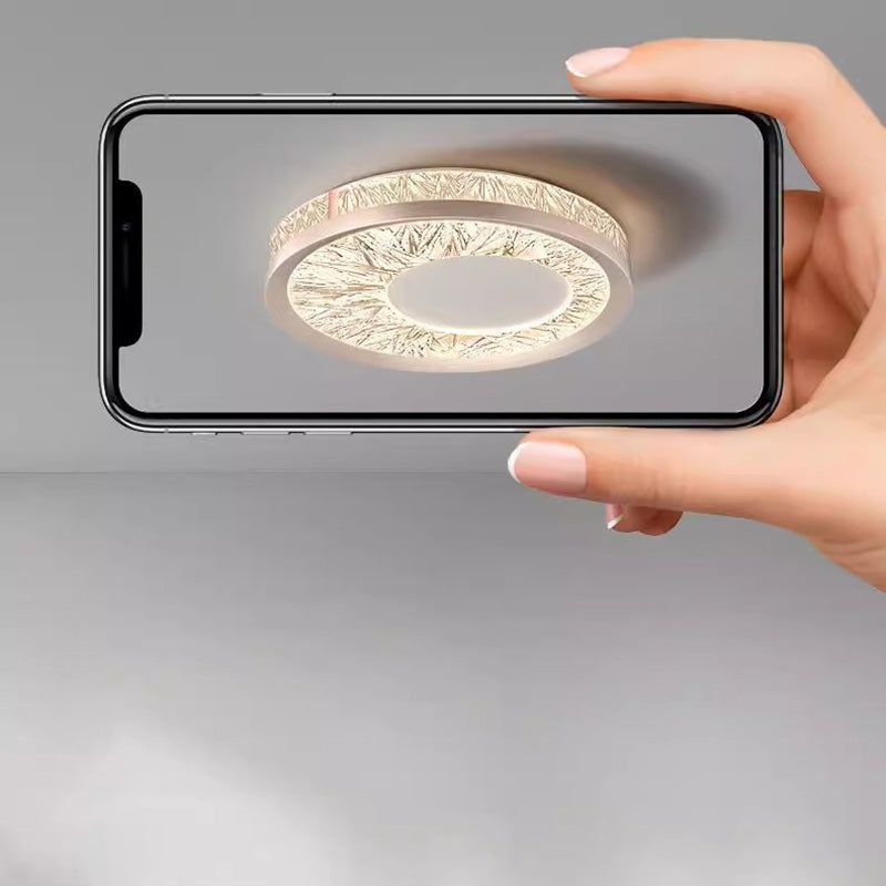 Modern Luxury Aluminum Acrylic Geometry Circle LED Flush Mount Ceiling Light For Living Room