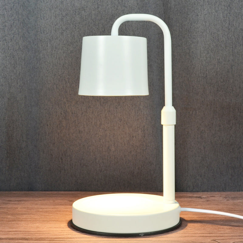 Modern Simplicity Iron Glass Cylinder Shade 1-Light Melting Wax Table Lamp For Bedroom