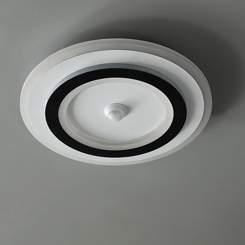 Modern Minimalist Geometry Square Iron Acrylic LED Flush Mount Ceiling Light For Living Room