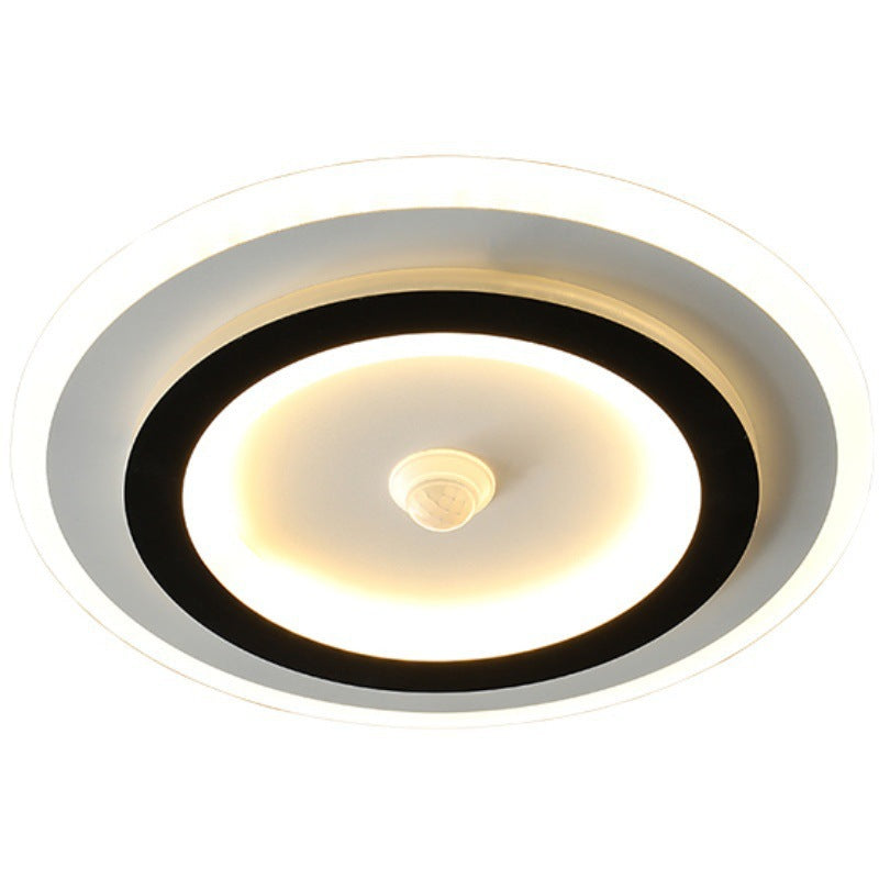 Modern Minimalist Geometry Square Iron Acrylic LED Flush Mount Ceiling Light For Living Room