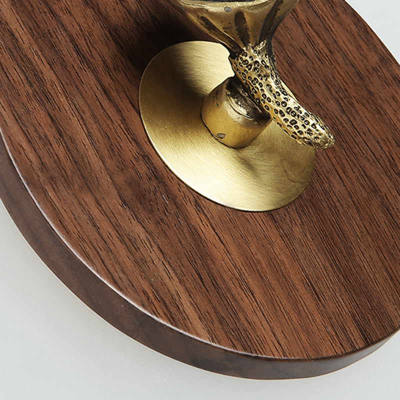 Traditional Chinese Rectangular Walnut Wood Acrylic Shade LED Wall Sconce Lamp For Living Room