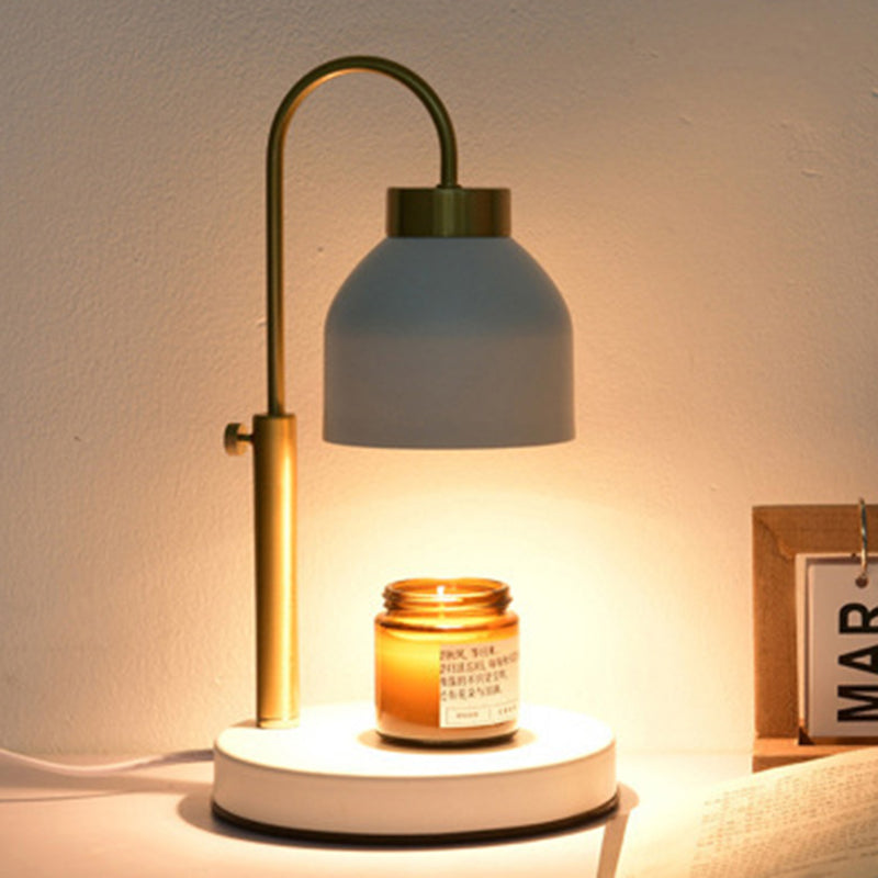 Contemporary Nordic Iron Round Liftable 1-Light Melting Wax Table Lamp For Bedroom