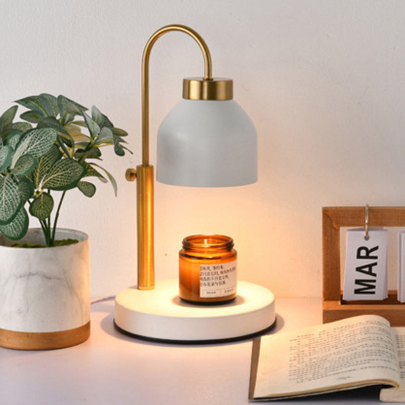 Contemporary Nordic Iron Round Liftable 1-Light Melting Wax Table Lamp For Bedroom