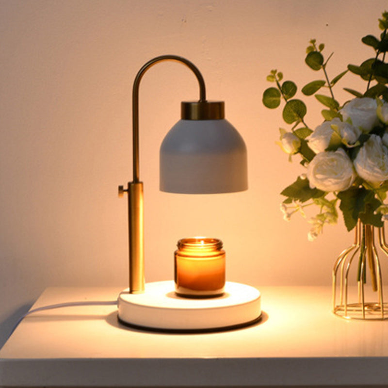 Contemporary Nordic Iron Round Liftable 1-Light Melting Wax Table Lamp For Bedroom
