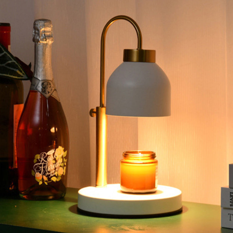 Contemporary Nordic Iron Round Liftable 1-Light Melting Wax Table Lamp For Bedroom