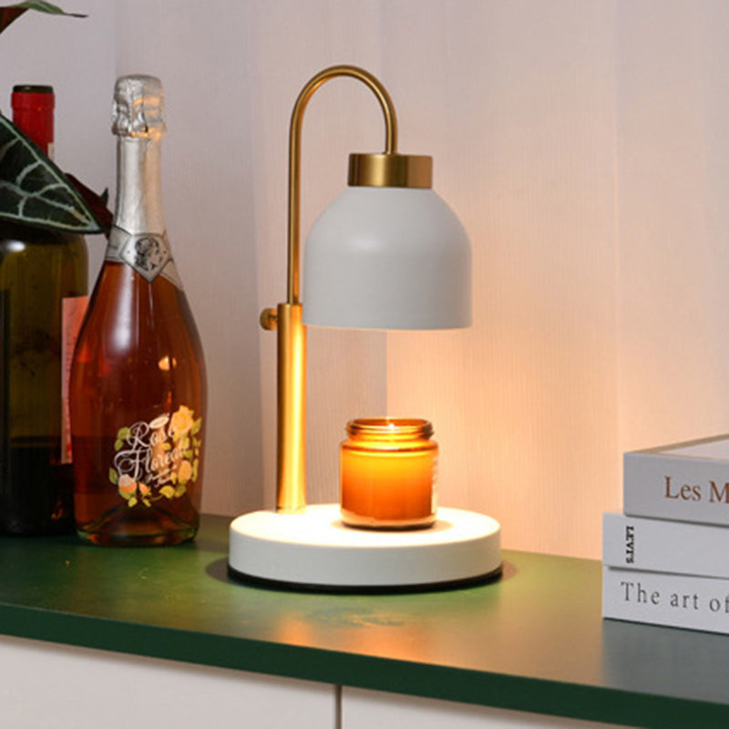 Contemporary Nordic Iron Round Liftable 1-Light Melting Wax Table Lamp For Bedroom